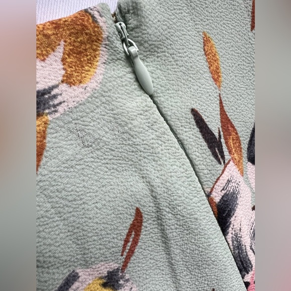 LAUREN RALPH LAUREN Floral Self Tie Front Waist Cap Sleeve A-Line Dress Size:2 - Picture 9 of 12